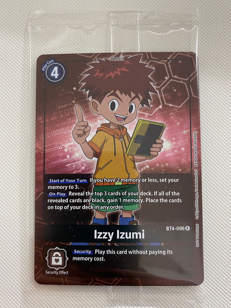 Digimon Izzy Izumi BT4-096   Box Topper Near Mint