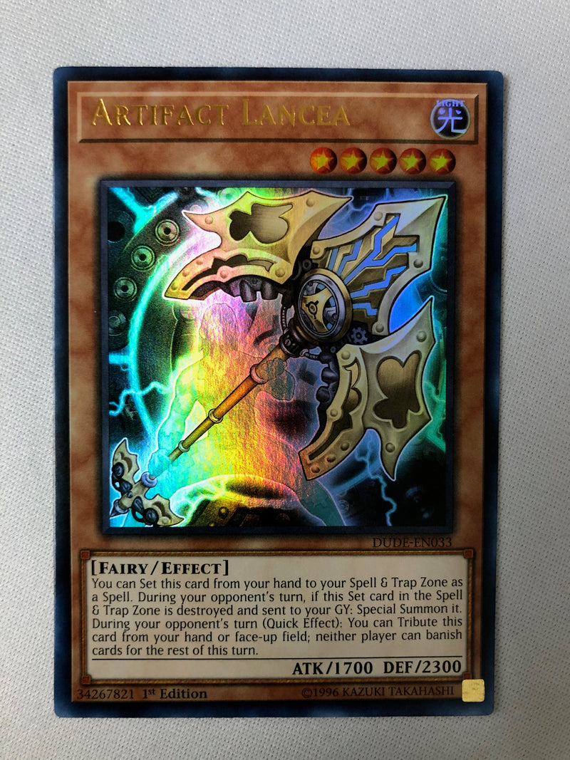 Yugioh Artifact Lancea DUDE-EN033 Ultra Rare 1st Edition Near Mint