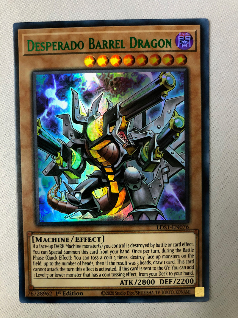 Yugioh Desperado Barrel Dragon (Green) LDS1-EN076 Ultra Rare 1st Edition NM