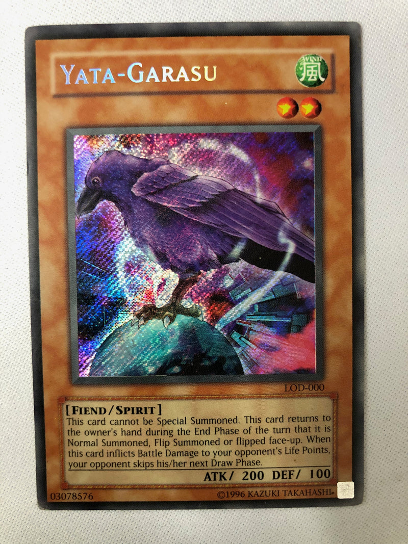 Yugioh Yata Garasu LOD-000 Secret Rare Unlimited Edition NM Yugioh Yata Garasu LOD-000 Secret Rare Unlimited Edition NM