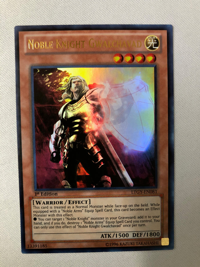 Yugioh Noble Knight Gwalchavad LTGY-EN081 Ultra Rare 1st Edition NM Yugioh Noble Knight Gwalchavad LTGY-EN081 Ultra Rare 1st Edition NM