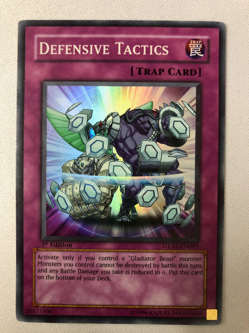 Yugioh Defensive Tactics GLAS-EN083 Super Rare 1st Edition NM