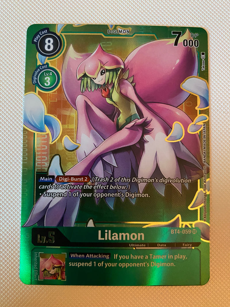 Digimon TCG Lilamon BT4-059 Super Rare Holo Near Mint
