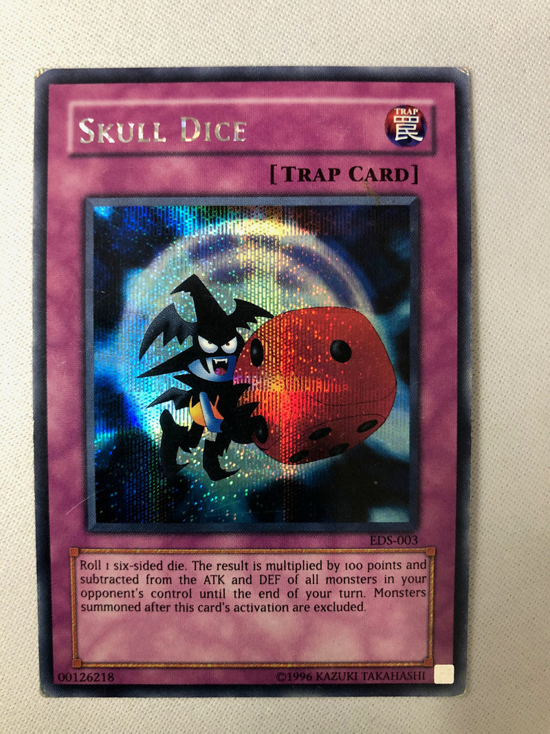 yugioh card skull dice Yugioh Skull Dice EDS-003 Secret Rare Unlimited Edition NM