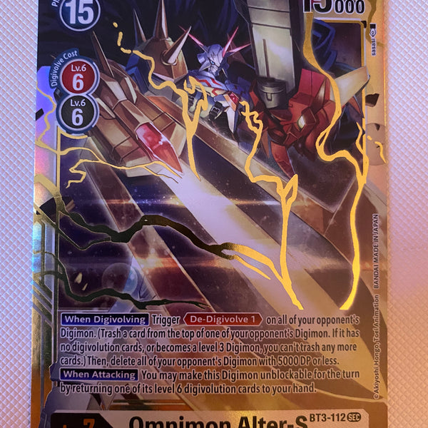 Digimon TCG Omnimon Alter-S BT3-112 Holo Rare Naer Mint