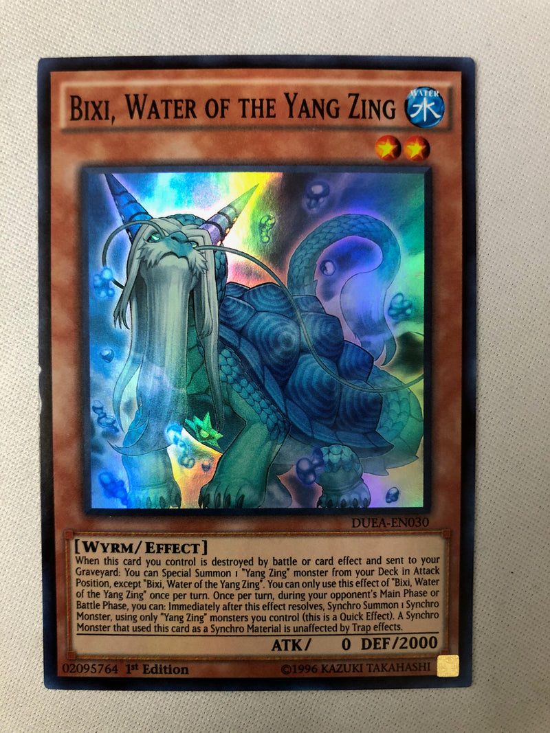 Yugioh Bixi, Water of the Yang Zing DUEA-EN030 Super Rare 1st Edition Near Mint