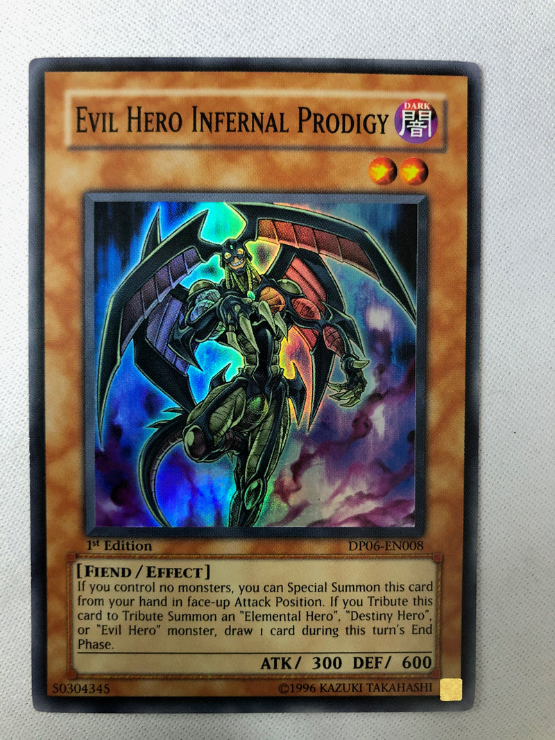 prodigy monsters Yugioh Evil Hero Infernal Prodigy DP06-EN008 Super Rare 1st Edition NM