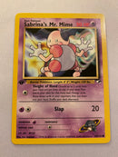 Sabrina's Mr. Mime 94/132 1st Edition Pokemon Card Near Mint