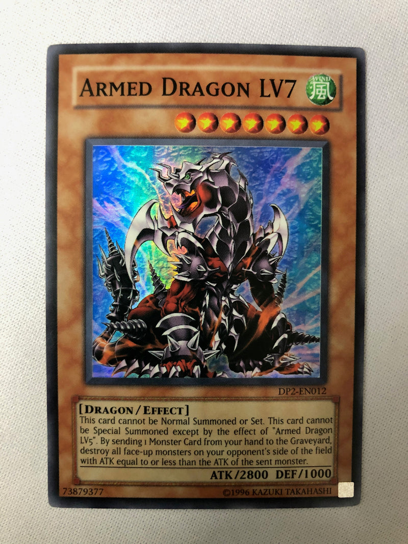 Yugioh Armed Dragon LV7 DP2-EN012 Super Rare Unlimited Edition Near Mint