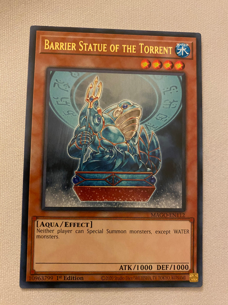 Yugioh Barrier Statue of the Torrent MAGO-EN112 1st Edition Maximum Go Yugioh Barrier Statue of the Torrent MAGO-EN112 1st Edition Maximum Go