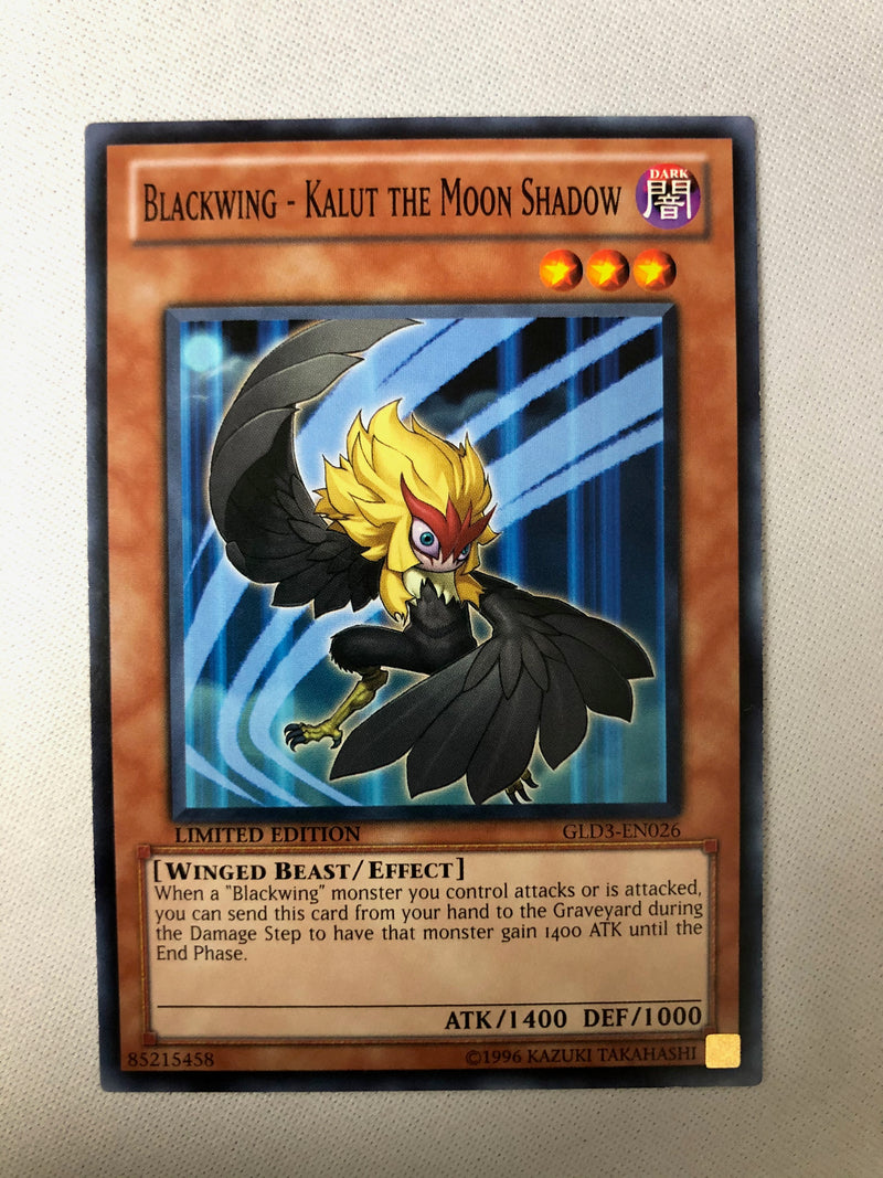 moon yugioh card Yugioh Blackwing-Kalut the Moon Shadow GLD3-EN026 Common Limited Editi