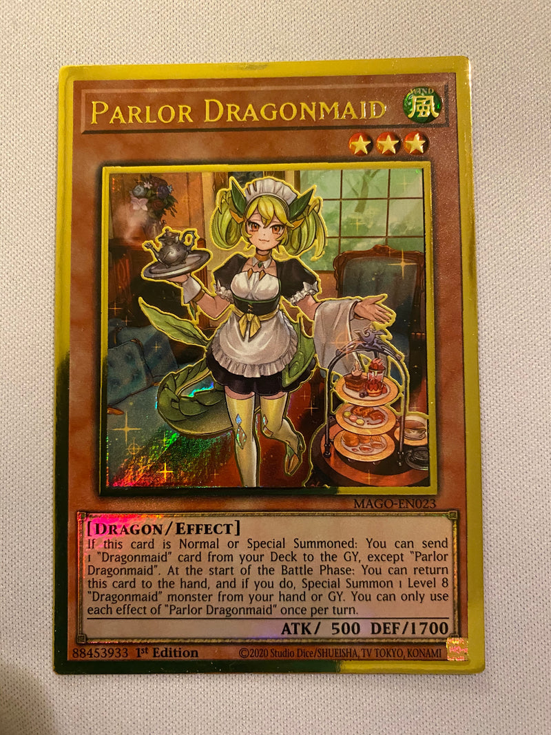 Yugioh Parlor Dragonmaid MAGO-EN023 1st Edition Maximum Gold Near Mint Yugioh Parlor Dragonmaid MAGO-EN023 1st Edition Maximum Gold Near Mint