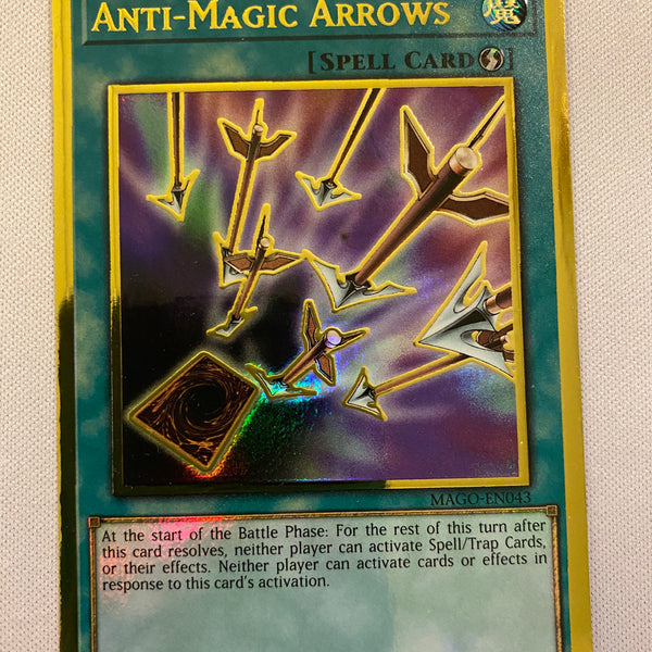 Yugioh Anti-Magic Arrows MAGO-EN043 1st Gold Rare Near Mint