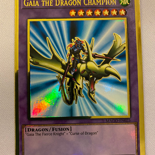 Yugioh Gaia the Dragon Champion MAGO-EN025 1st Edition Gold Rare Near