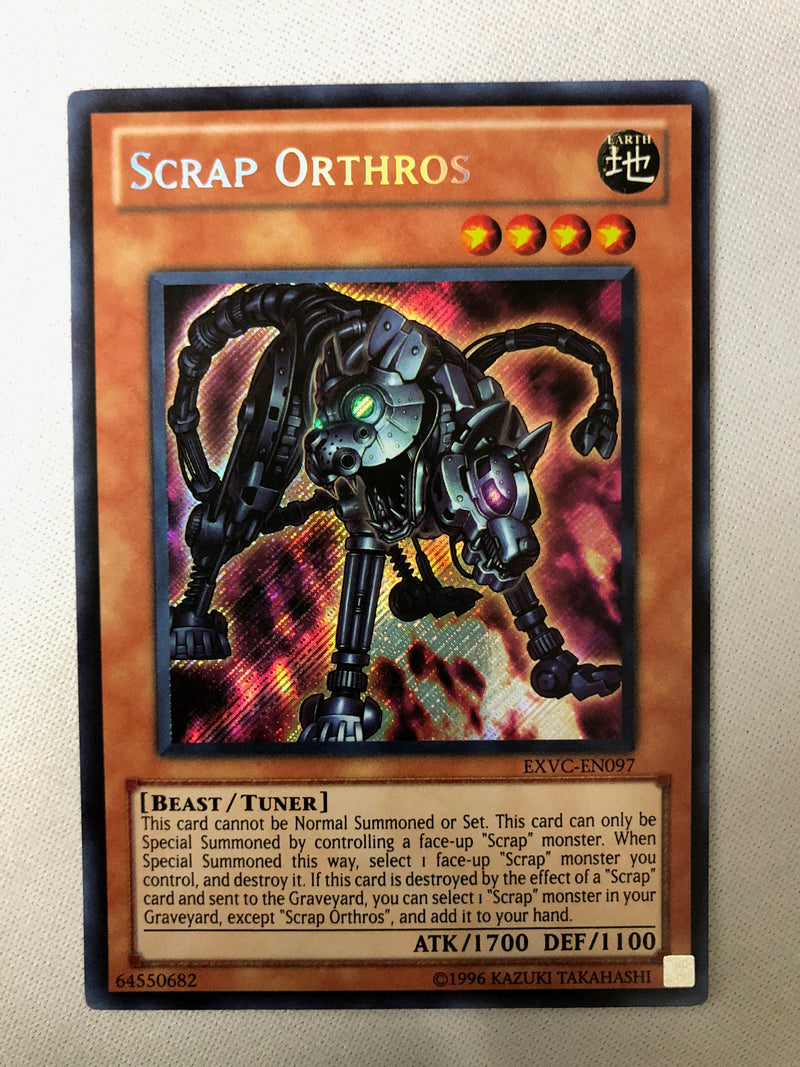 Yugioh Scrap Orthros EXVC-EN097 Secret Rare Unlimited Edition NM