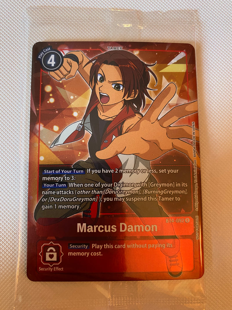 Digimon TCG Marcus Damon BT4-092  Box Topper Naer Mint