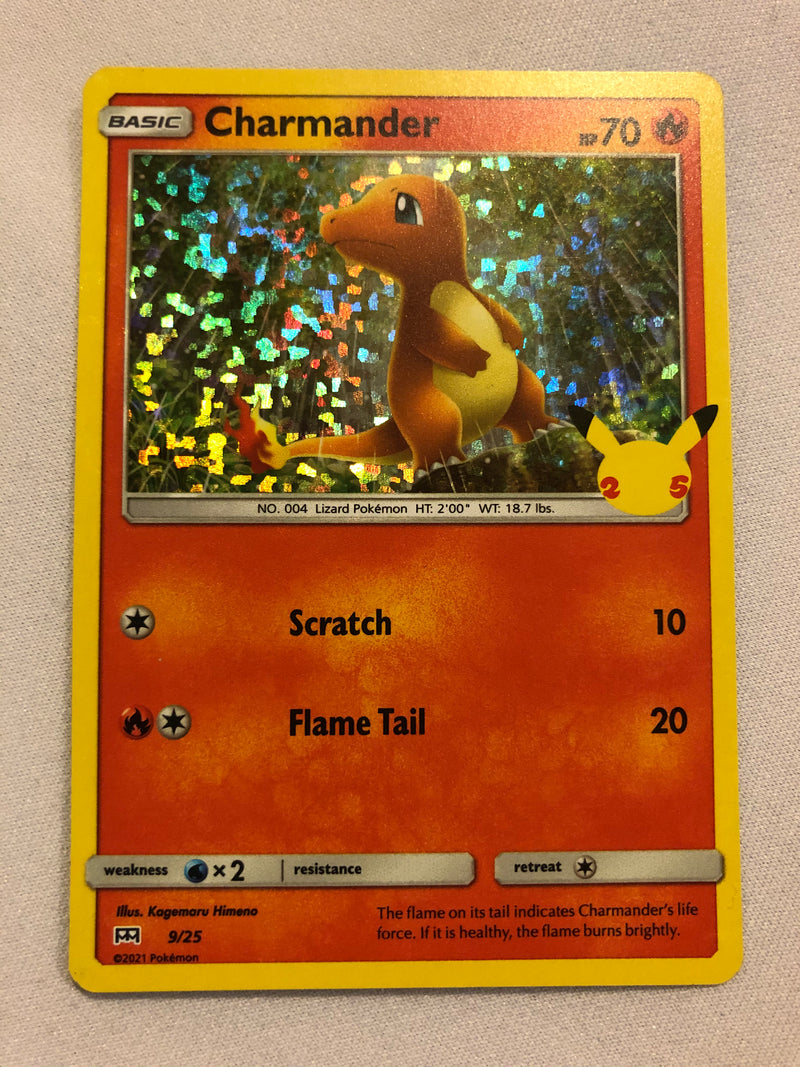 Charmander 9/25 25th Anniversary Mcdonalds Promo Holo Pokemon Card Nea Charmander 9/25 25th Anniversary Mcdonalds Promo Holo Pokemon Card Nea