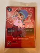 Digimon TCG Sora Takenouchi   BT2-084 Box Topper Sealed Near Mint