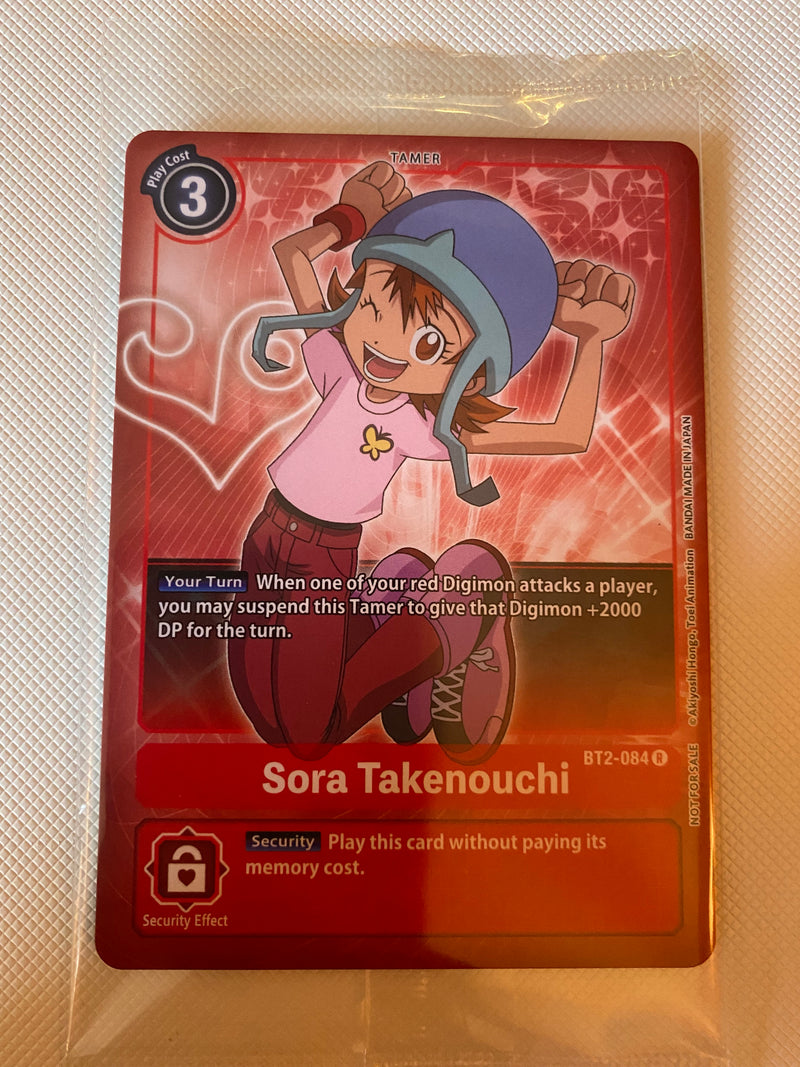 Digimon TCG Sora Takenouchi   BT2-084 Box Topper Sealed Near Mint