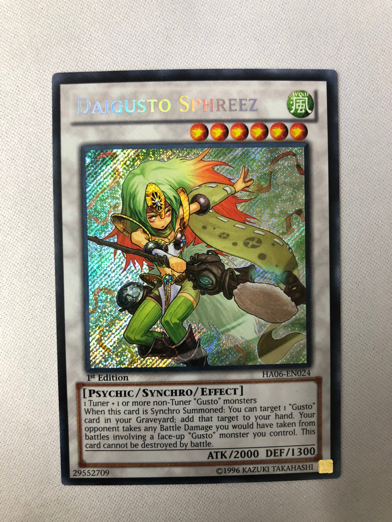 Yugioh Daigusto Sphreez HA06-EN024 Secret Rare 1st Edition NM