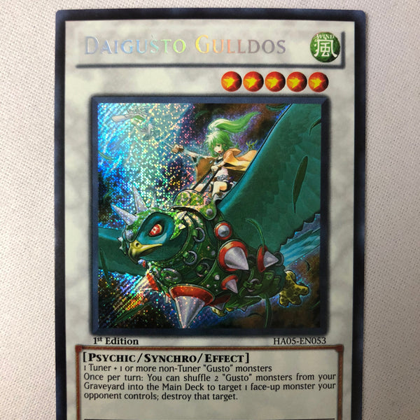 Yugioh Daigusto Gulldos HA05-EN053 Secret Rare 1st Edition NM