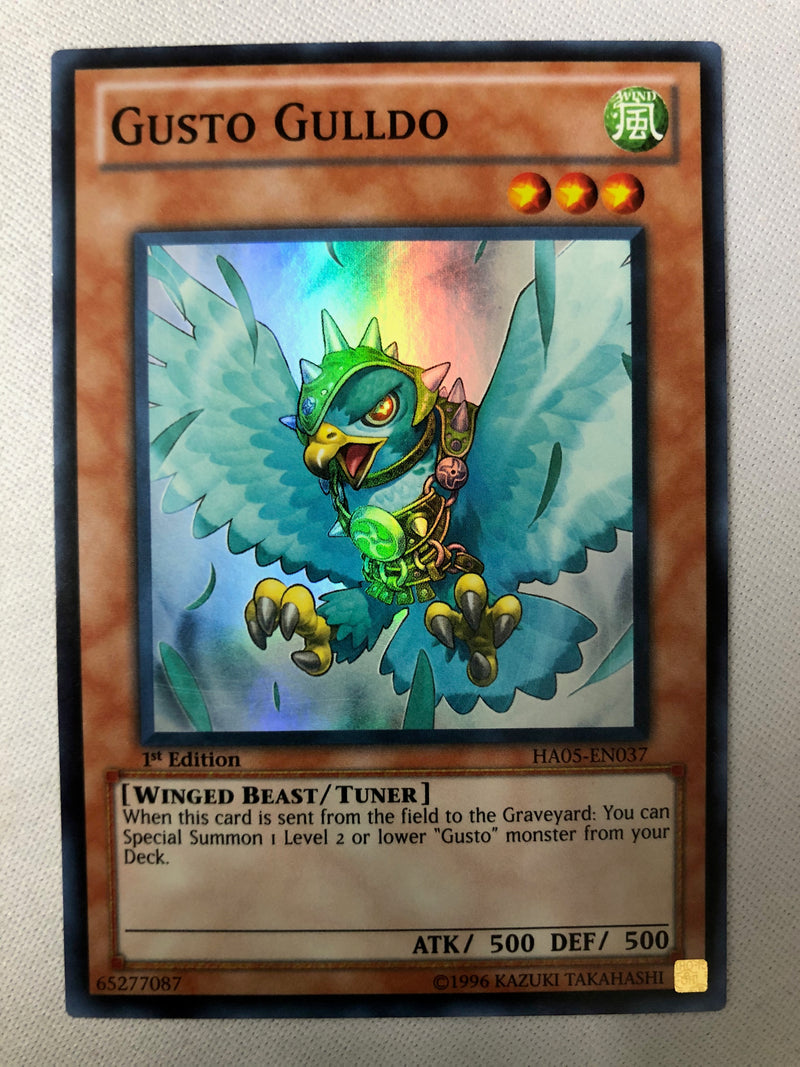 Yugioh Gusto Gulldo HA05-EN037 Super Rare 1st Edition NM