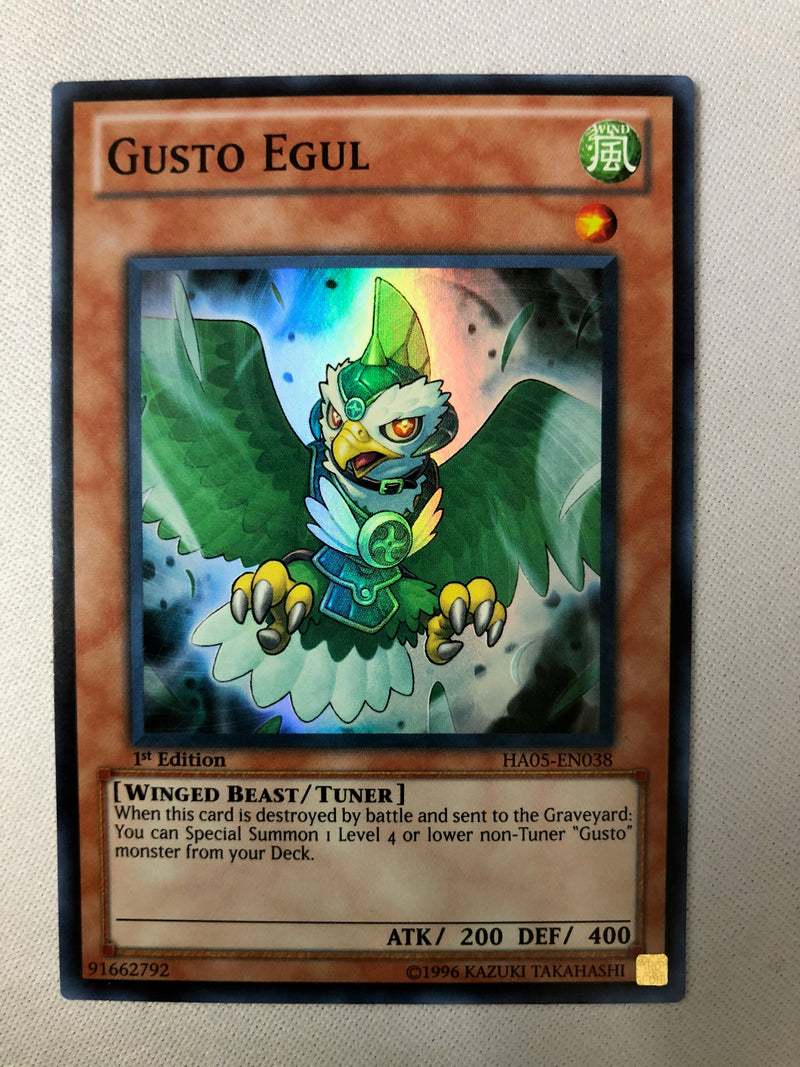 Yugioh Gusto Egul HA05-EN038 Super Rare 1st Edition NM