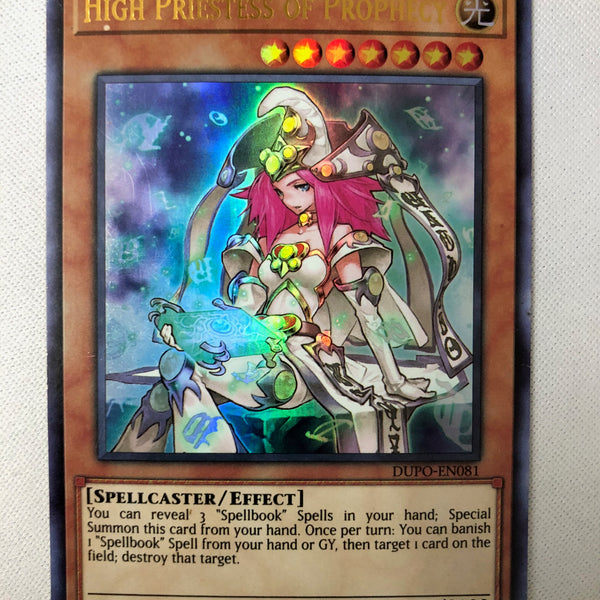 Yugioh High Priestess of Prophecy DUPO-EN081 Ultra Rare 1st Edition NM Yugioh High Priestess of Prophecy DUPO-EN081 Ultra Rare 1st Edition NM