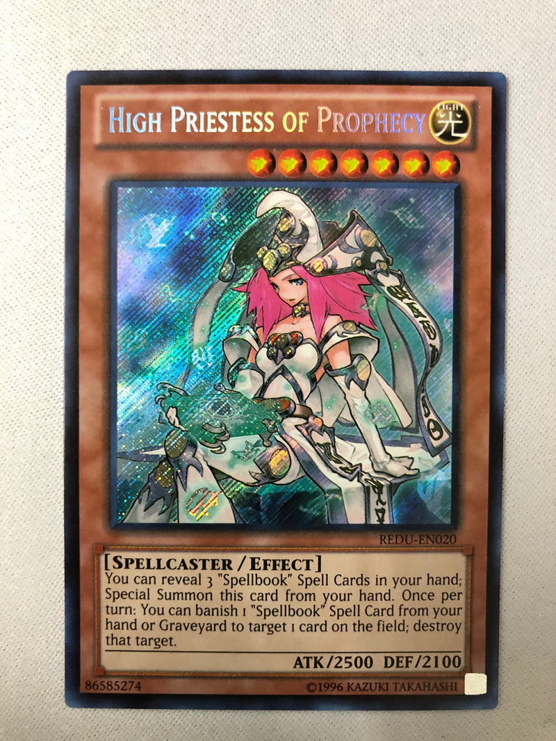 Yugioh High Priestess of Prophecy REDU-EN020 Secret Rare Unlimited NM
