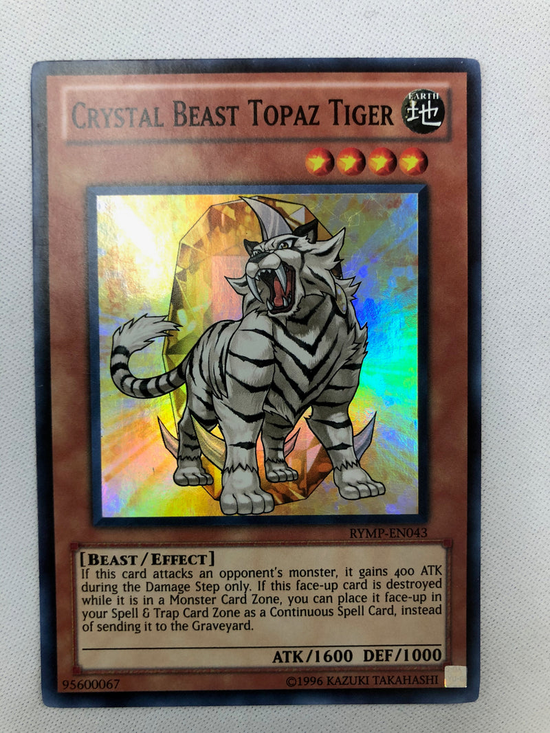 Yugioh Crystal Beast Topaz Tiger RYMP-EN043 Super Rare Unlimited Near Mint