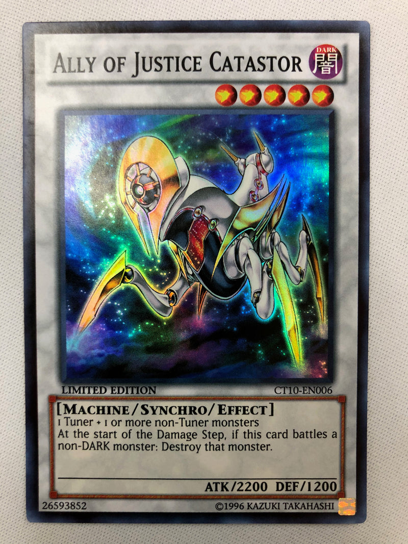 Yugioh Ally of Justice Catastor CT10-EN006 Super Rare Limited Edition Near Mint