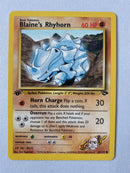 Blaine's Rhyhorn 65/132  Common 1st Edition Pokemon Near Mint