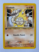 Geodude 44/64 1st Edition Common Pokemon Card Near Mint