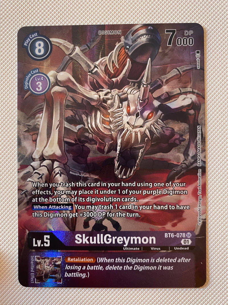 Digimon TCG  SkullGreymon BT6-078 Holo Naer Mint