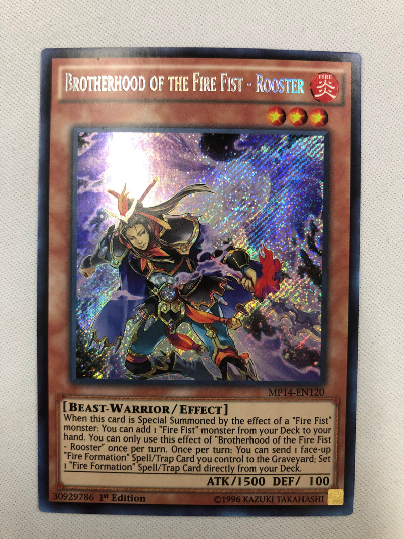 Yugioh Brotherhood Of The Fire Fist - Rooster MP14-EN120 Secret Rare 1st Edition NM