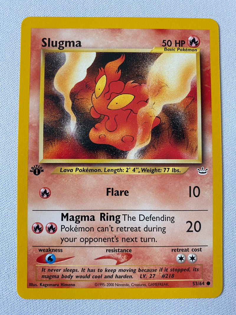 Slugma 53/64  Pokemon 1st Edition Common Pokemon Card Near Mint