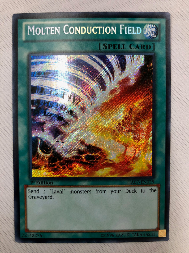 Yugioh Molten Conduction Field HA07-EN025 Secret Rare 1st Edition NM
