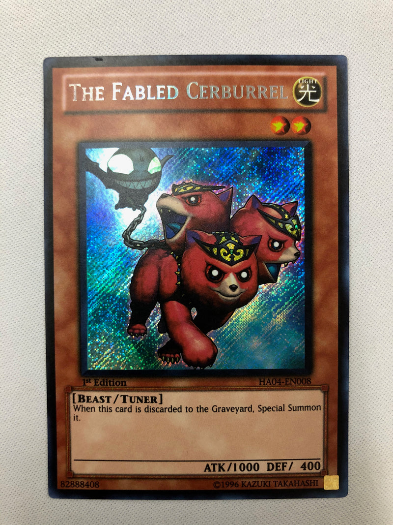 Yugioh The Fabled Cerburrel HA04-EN008 Secret Rare 1st Edition NM