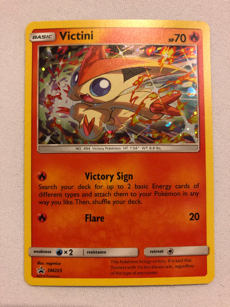 Victini SM225 Black Star Promo Holo Rare Pokemon Card Near Mint Victini SM225 Black Star Promo Holo Rare Pokemon Card Near Mint