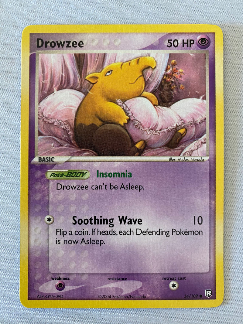 Drowzee 54/109 Common Pokemon Card Near Mint