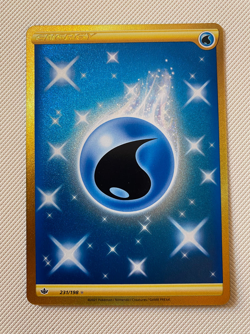Water Energy Gold 231/198 Chilling Reign Pokemon Caed Near Mint