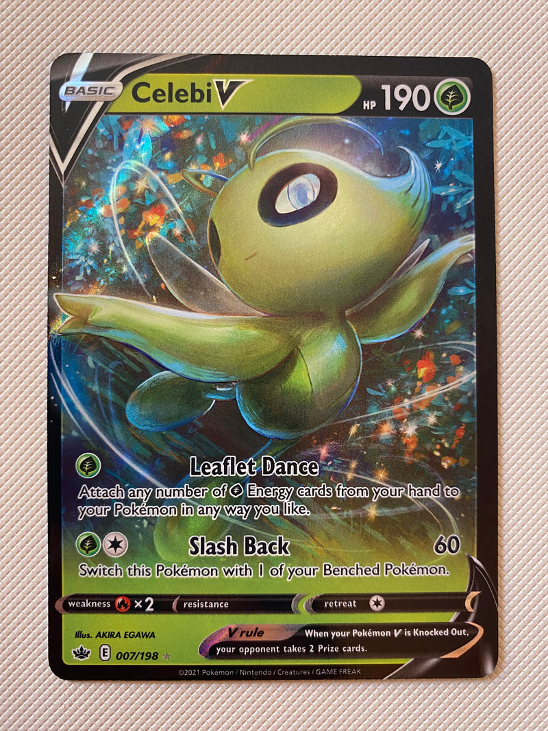 Celebi V  007/198 Pokemon Card Chilling Reign Near Mint