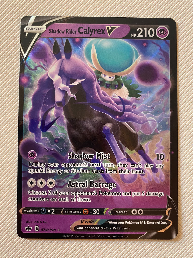 Shadow Rider Calyrex V074/198 Chilling Reign Near Mint