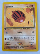 Swinub 57/64 1st Edition Common Pokemon Card Near Mint