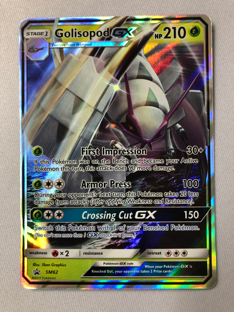 Golisopod GX SM62 Black Star Promo Holo Ultra Rare Pokemon Card Near M Golisopod GX SM62 Black Star Promo Holo Ultra Rare Pokemon Card Near M