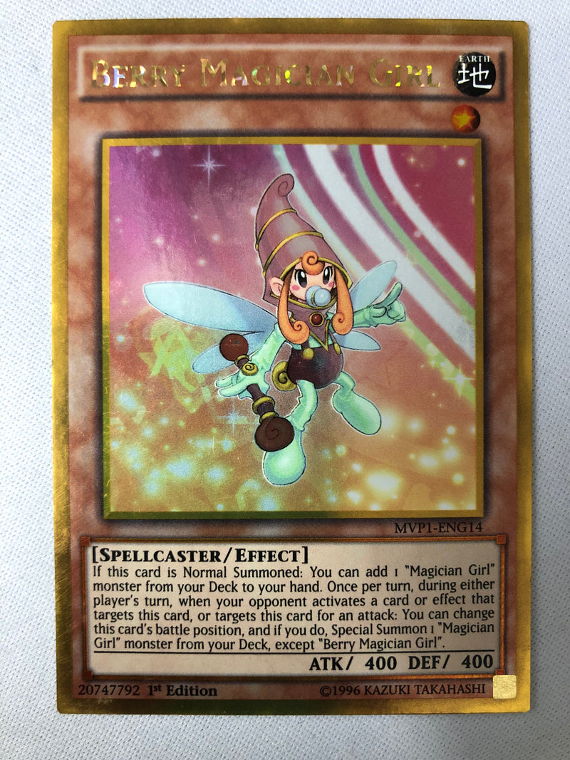 Yugioh Berry Magician Girl MVP1-ENG14 Gold Rare 1st Edition NM
