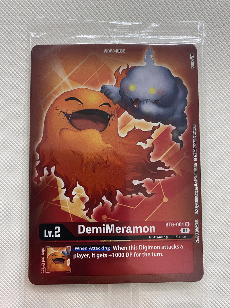 Digimon TCG DemiMeramon  BT6-001 Box Topper  Near Mint