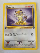 Meowth 56/64 1st Edition Common Pokemon Card Near Mint