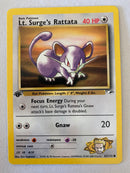 Lt. Surge’s Rattata 82/132 1st Edition  Gym Heroes Pokemon Near Mint