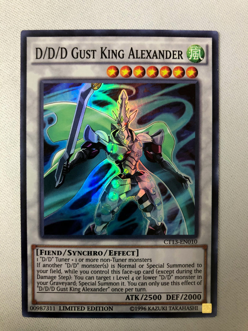 Yugioh D/D/D Gust King Alexander CT13-EN010 Super Rare Limited Edition NM